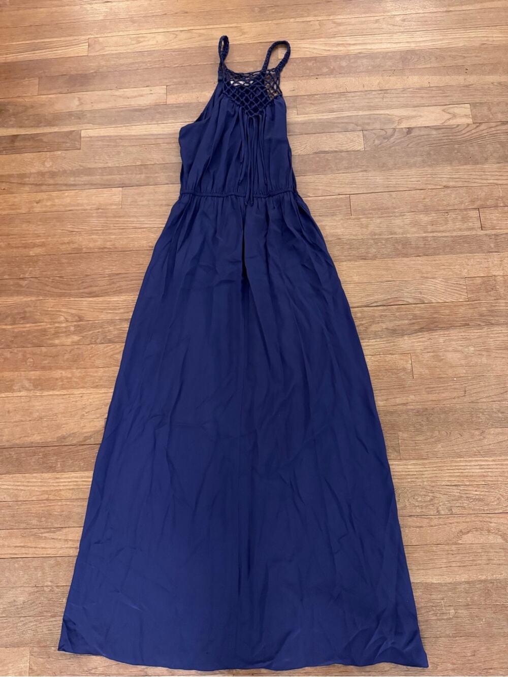 Rebecca Taylor Women's Blue 100% Silk Maxi Dress - Size 2
 b16